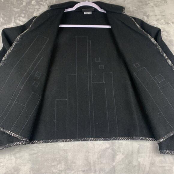 Lynn‎ Murray Wool Jacket Women's 3XL Abstract Art Topper Button Up Coat (0593) - Picture 6 of 10